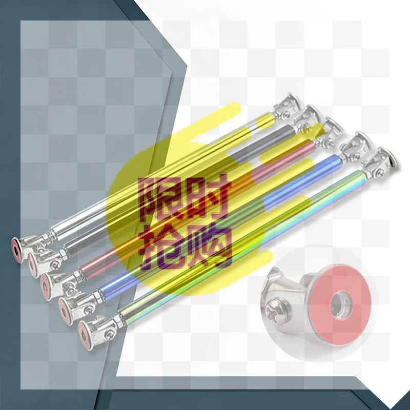 【CMO】2pcs Universal Racing Adjustable Front Rear Bumper Lip Splitter Support Bar / Pull Rod Kit Racing 75mm/100mm/150mm/200mm