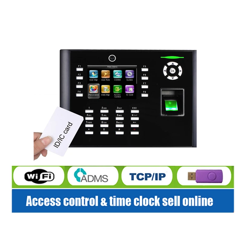 ZK iClock660 شاشة 3.5 بوصة لمحطة التحكم في بصمة الإصبع والحضور
