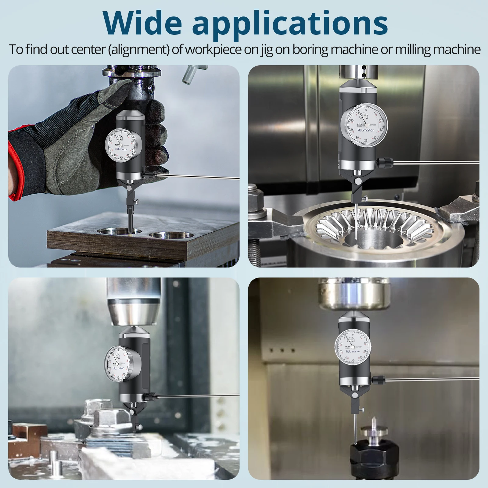 Test del quadrante dell'utensile di allineamento del tornio dell'indicatore della fresatrice di precisione del calibro di centraggio coassiale da 0.0005".