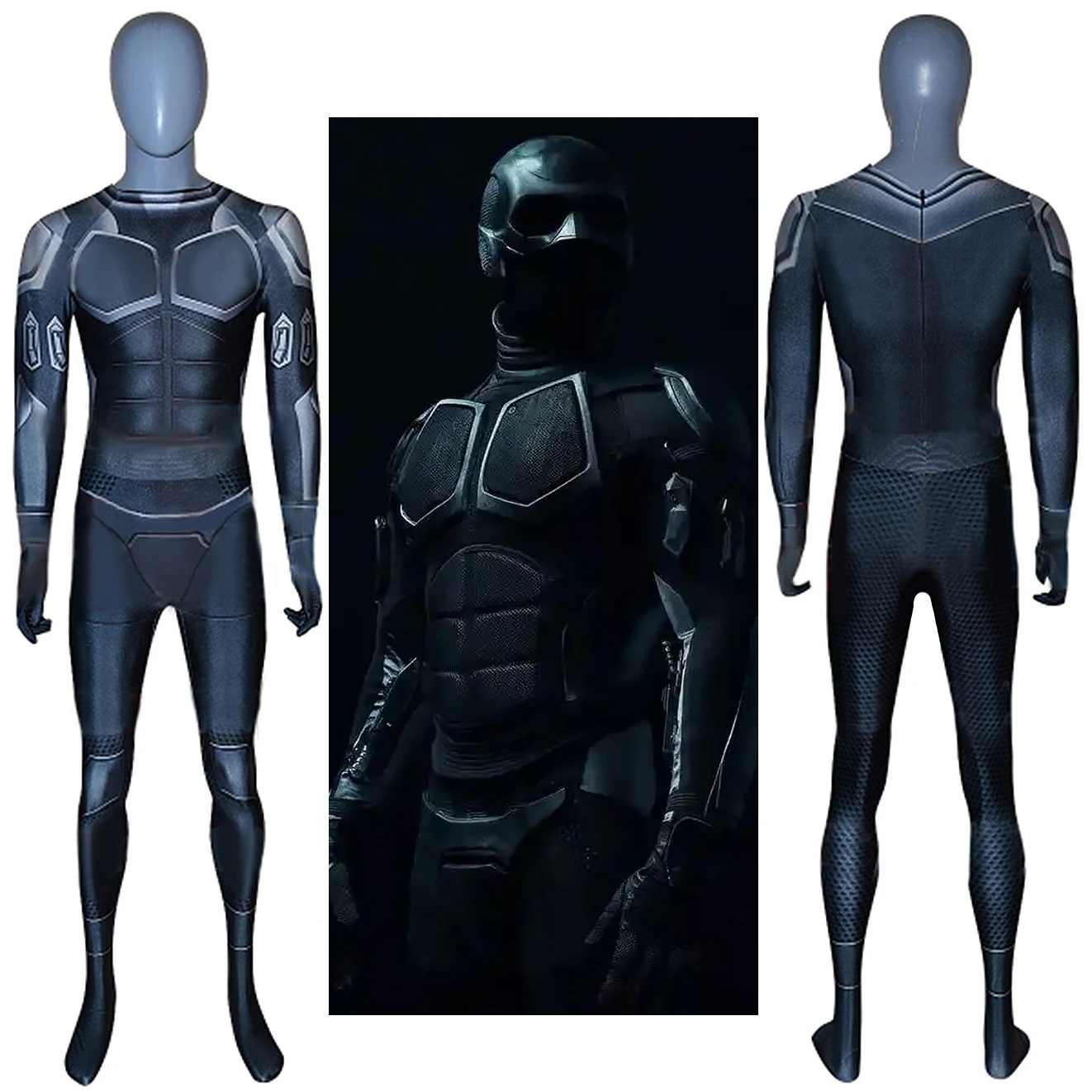 The Boys Cosplay Black Noir Costume Boys 3D Printed BodySuit Superhero Spandex Zentai Outfits Halloween Costume Adult Male