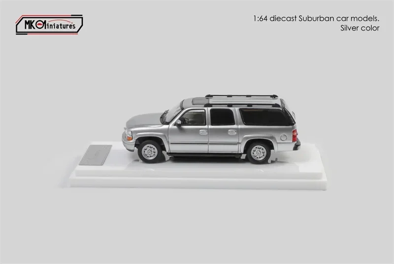 MK Miniatures 1:64 Suburban Mk9 GMT800 Silver Limited800 Diecast Model Car