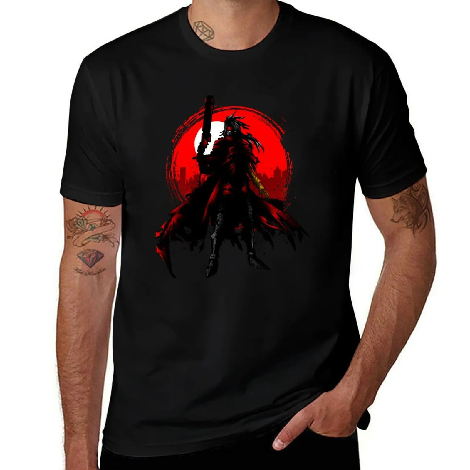 FinalFantasyVII-Dirge of Cerberus T-Shirt new edition graphic t shirts vintage graphic tee mens t shirt