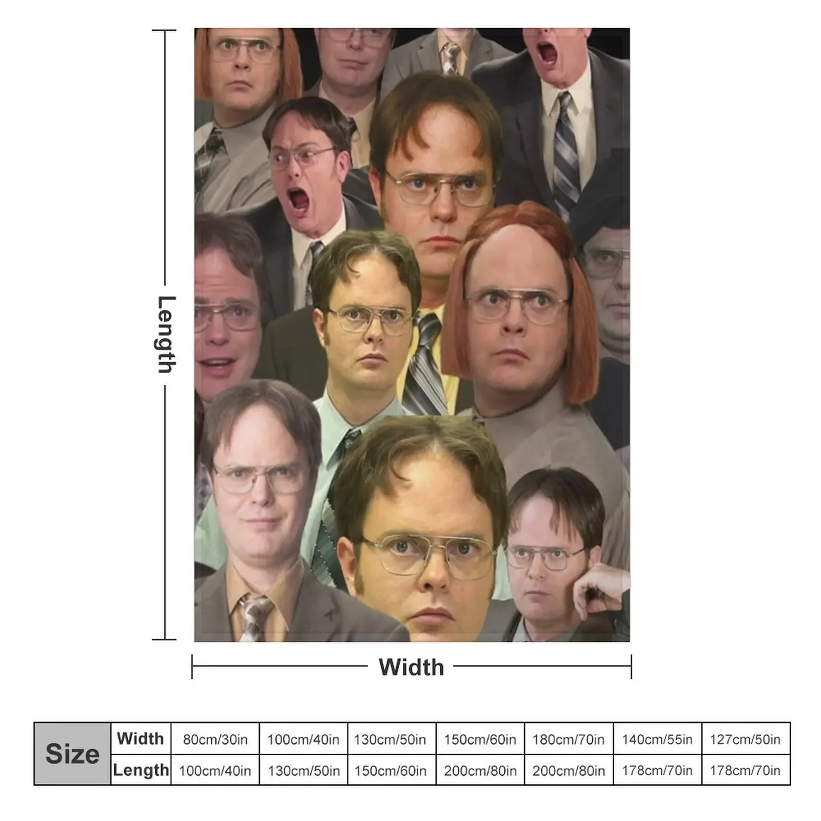 dwight schrute photo collage Throw Blanket Fashion Sofas Blankets For Baby Blankets