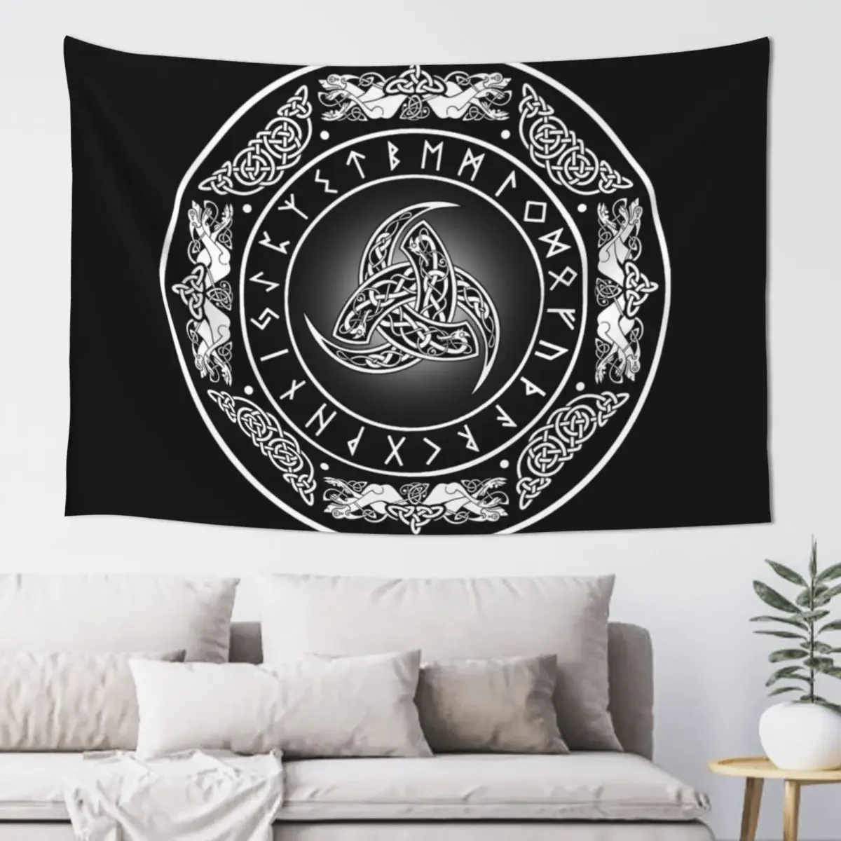 Iberian Hecate Gray Tapestry Room Decore Aesthetic Wall Mural Tapestry