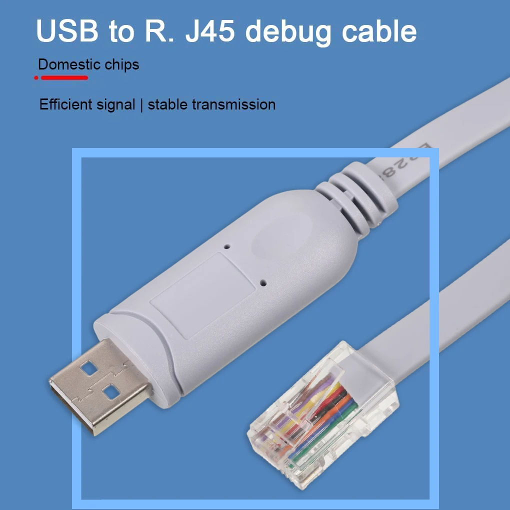 1.8M USB To RJ45 For Cisco USB Console Cable CONSOLE Debug Line A7H5 For Cisco H3C HP Arba 9306 Huawei Router Rollover Console