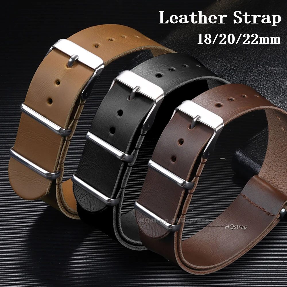 Bracelet de montre en cuir PU 18mm 20mm 22mm universel pour hommes et femmes, bracelet de remplacement de haute qualité, accessoires vintage