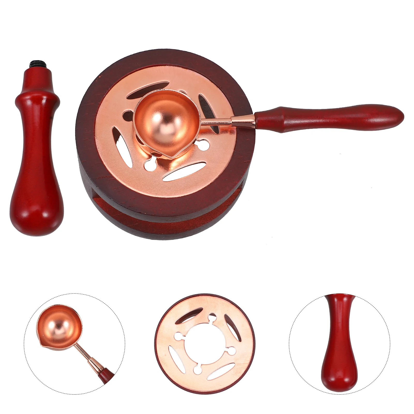 Wax Seal Warmer Kit Pink Melting Stove Spoon Creative Portable Storage DIY Gift Birthday Valentine Sealing Wax Furnace Tool