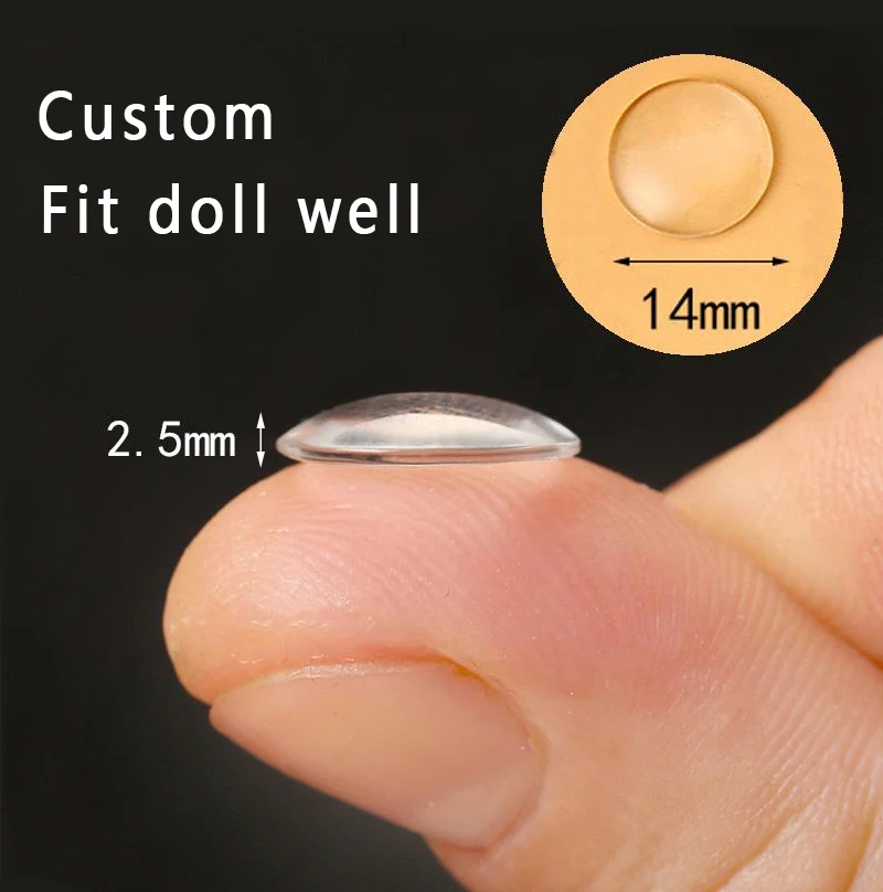 Personalized Photo Custom pictures DIY 14mm diameter 2.5mm thickness doll eyes glass cabochons send the picture what you want