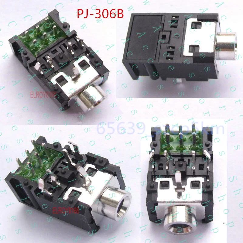 PP+ 10Pcs 3.5mm Female Audio Connector 11 Pin DIP Stereo Headphone Jack PJ-306B