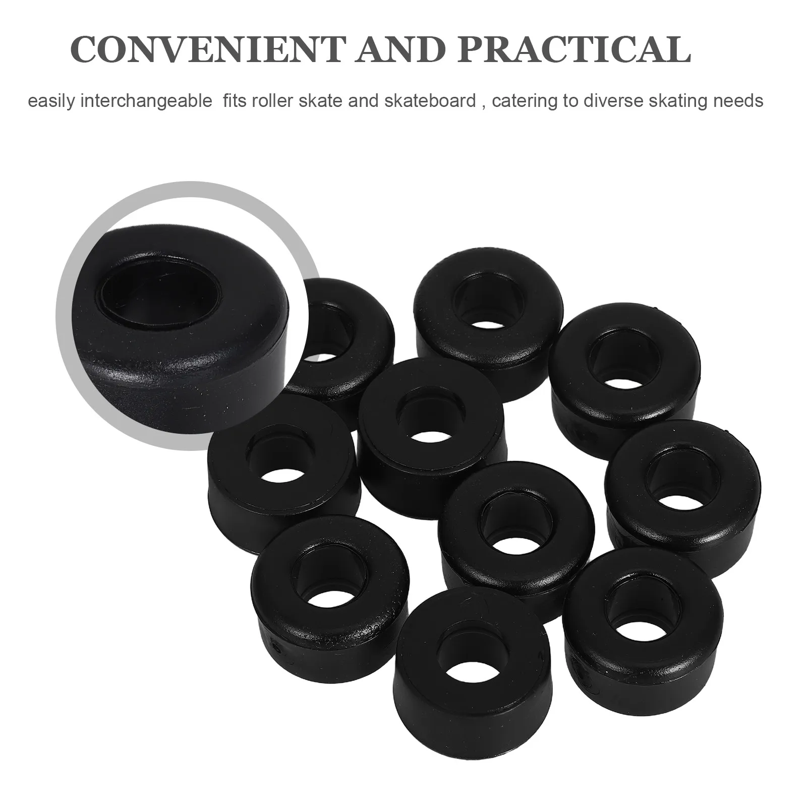 10Pcs PU Shock Cushion Roller Skates Pads Double Row Quad Skates Accessories Shock Absorber Skateboard Parts Roller Skating view 5