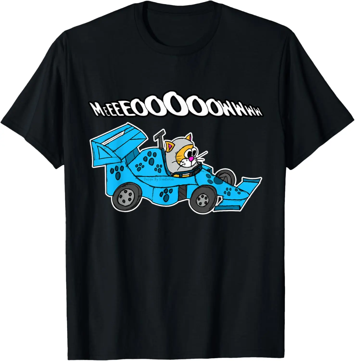 Motor Racing Cat Sports Car For Race Fans and Cat Lovers T-Shirt