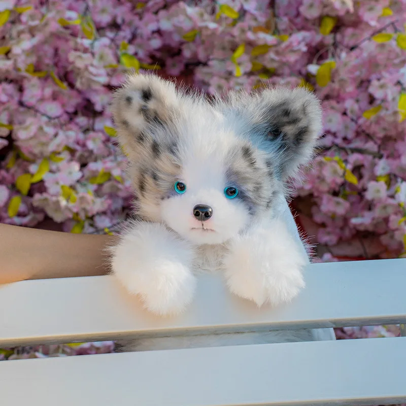 Blue Merle Border Collie Plush Backpack - 2026 New Realistic Stuffed Puppy Doll, Wearable Dog Shoulder Bag, Cute Gift for Girls