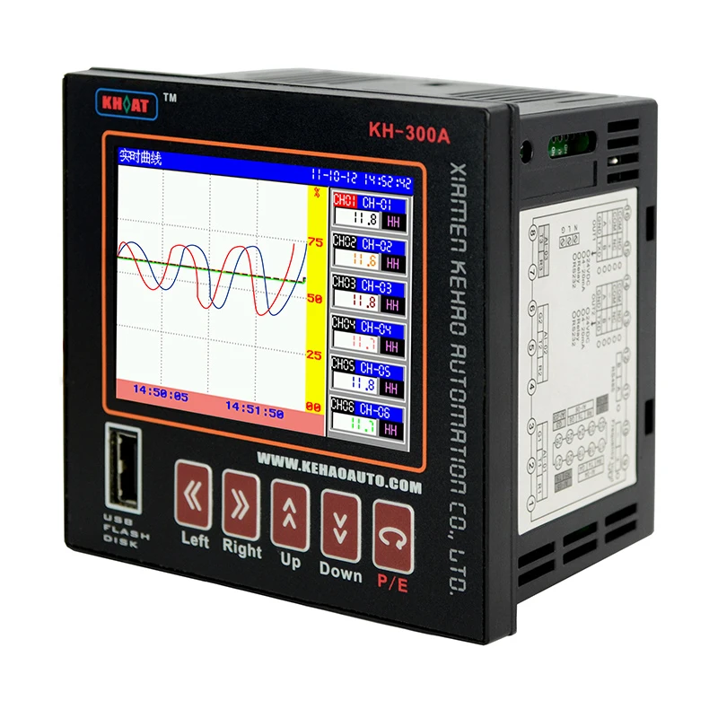 

KH300AG Universal Digital Data Logger 1-6 Channel Paperless Chart Recorders with 6 Universal Input USB+RS485 OEM Supported