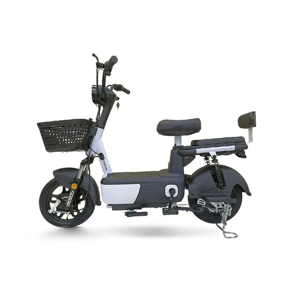 Electric Two-wheeler Cheap 350W Electric Bicycle Step Through Electric City Ebike Scooter With Pedal image 5