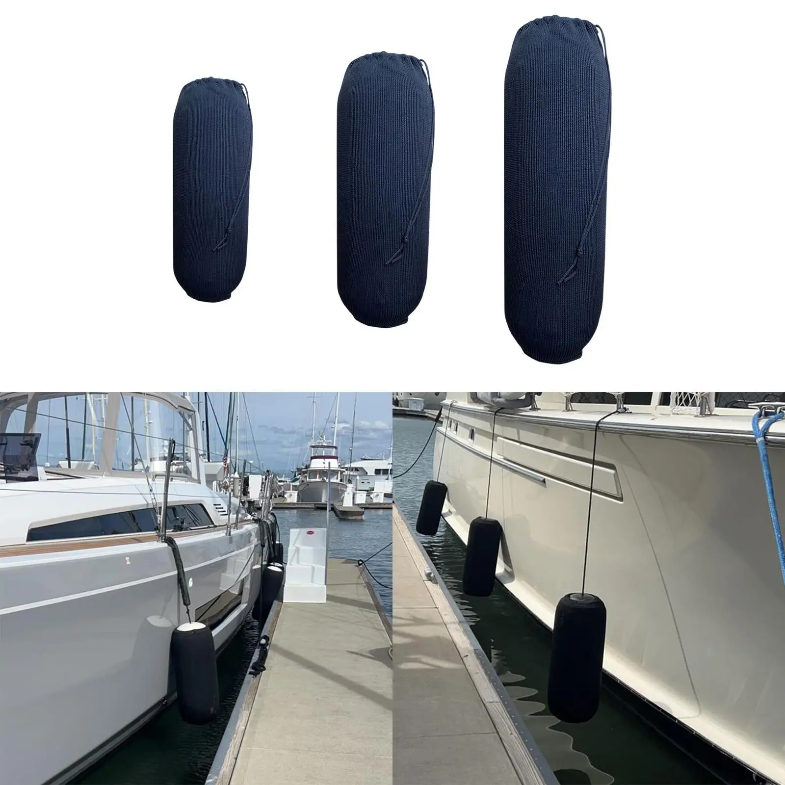 Washable Thickened Boat Fender Cover Marine Bumper Protection Sleeve for Yacht and Rigid Boats