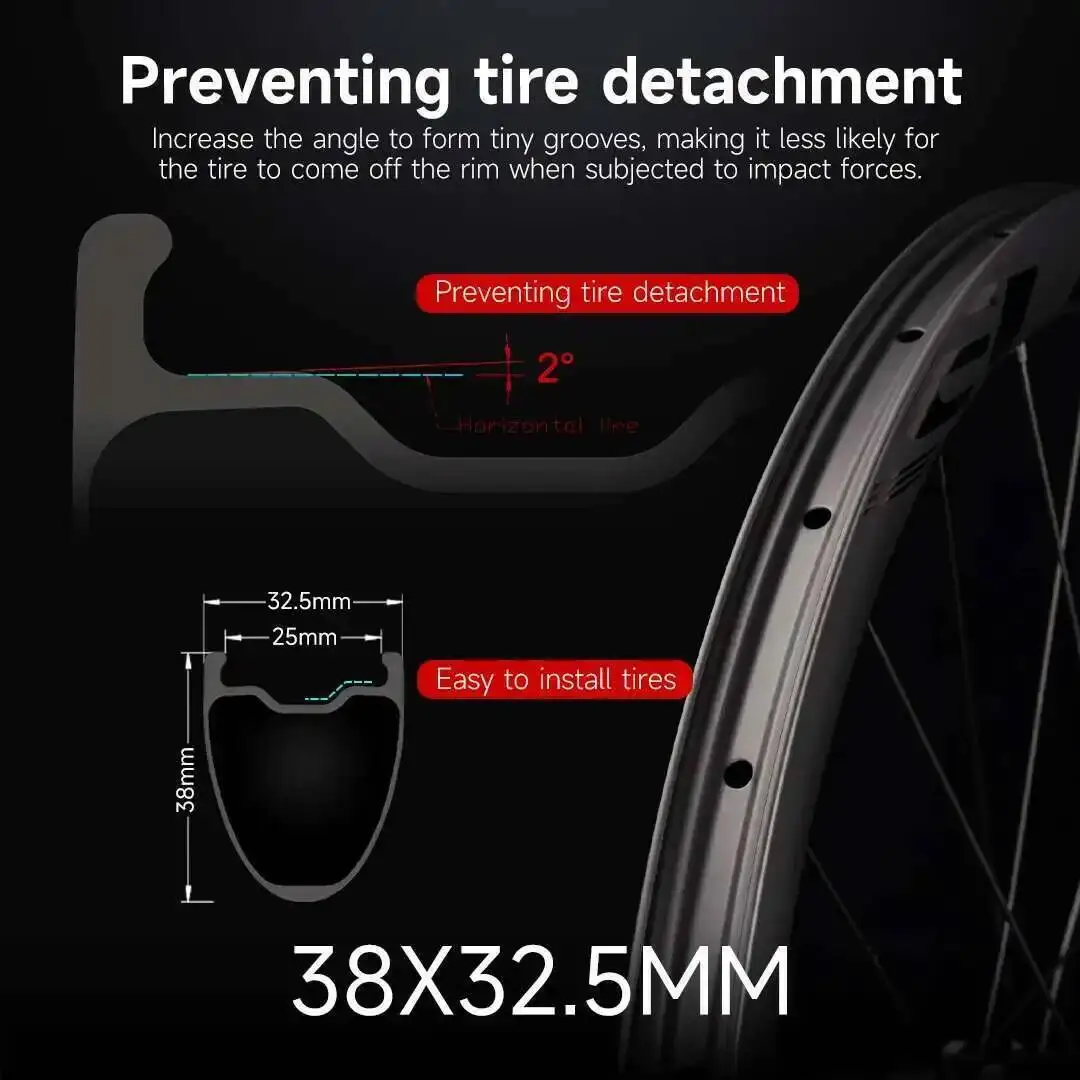 엘리트휠즈 SLR 그래블 카본 휠셋 래칫 시스템 36T 디스크 브레이크 사이클로크로스 70... - 4