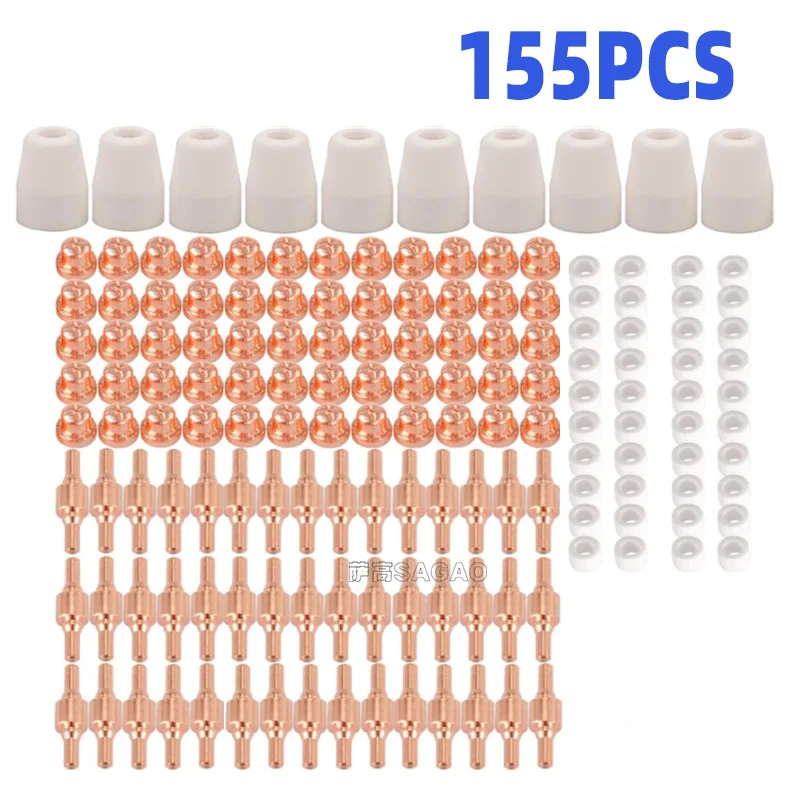 

For Wenzhou 40A/PT31 plasma cutting accessories LG40 electrode nozzle protection nozzle 155PCS splitter