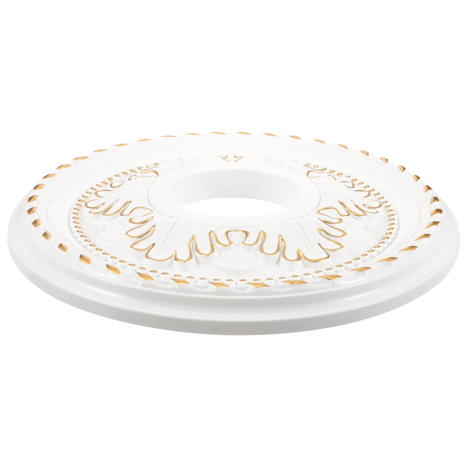 

1pcs Retro Lamp Plate Decoration White Gold Home Lighting Medallions Round Pu Ring for Chandeliers Ornament Non