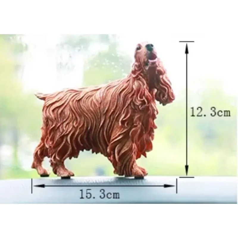 

1/6 Scale English Cocker Spaniel Simulation Dog Model Sandpiper Hunting Dog for 12Inch Soldier Toy Car Ornaments Figurines