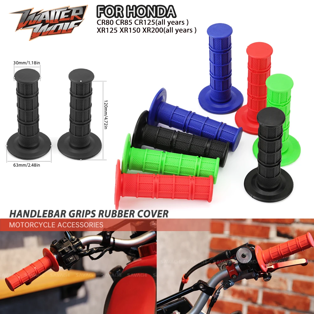 Handlebar Grips Rubber Cover For HONDA CR CRF XR 80 85 125 150 200 230 250 350 400 450 600 650 Anti-slip Bicycles Accessories