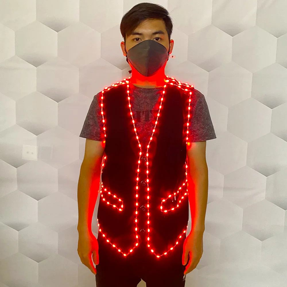 LED light vest Nightclub attendant light vest DJ singer party Light vest New Year Christmas event stage performance Light vest