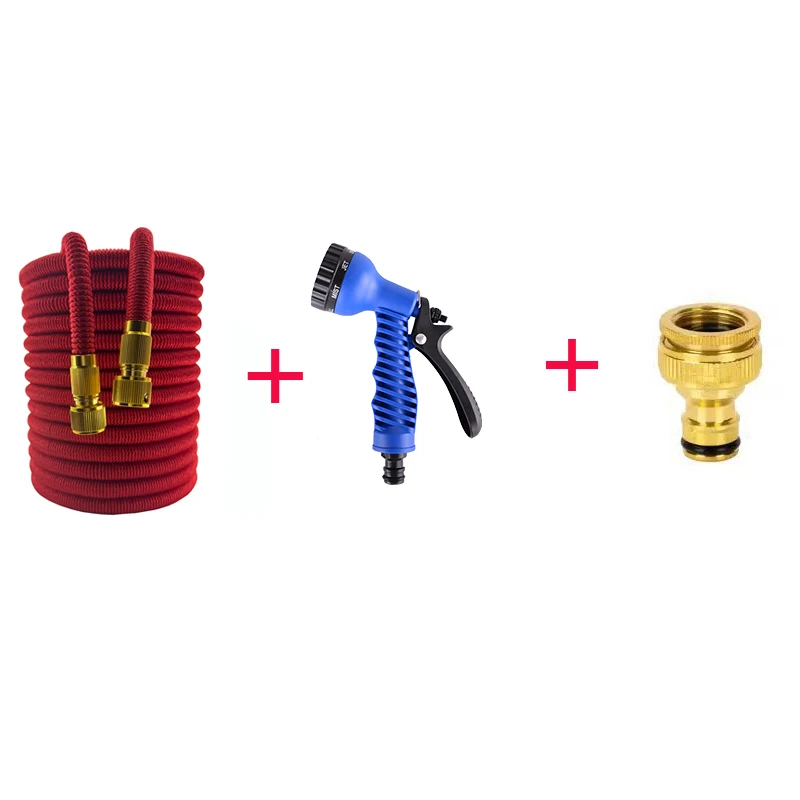 25FT-100FT Garden Hose Pipe Water Hose Expandable Magic Hose 7 Patterns Water Gun Flexible Reels Hose Car Wash Gun Sprayer
