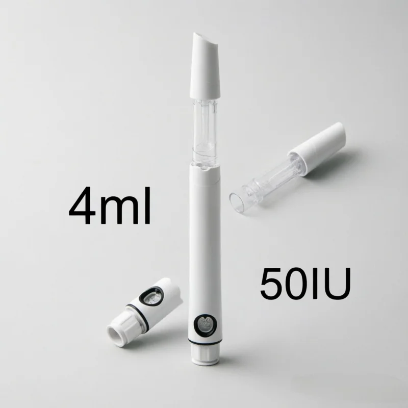 Dual Chamber Disposable Injection Pen 4ml 50IU High Accuracy Precise Dosing Adjustable Peptide Injector