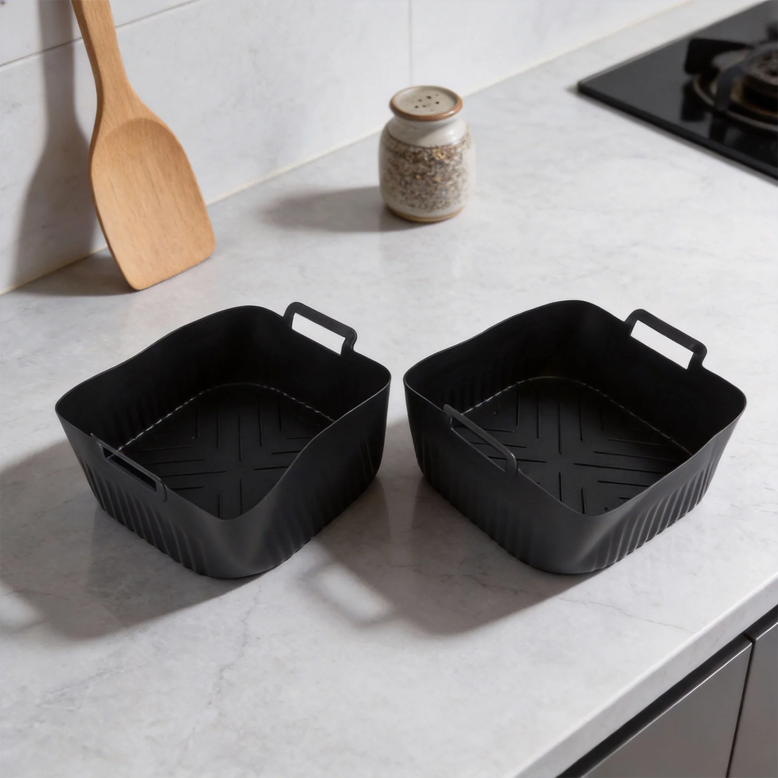 Set of 2 Silicone Basket for NA229 220 6QT 4 2L with Unique Raised Bottom Design to Promote Even Cooking Set of
