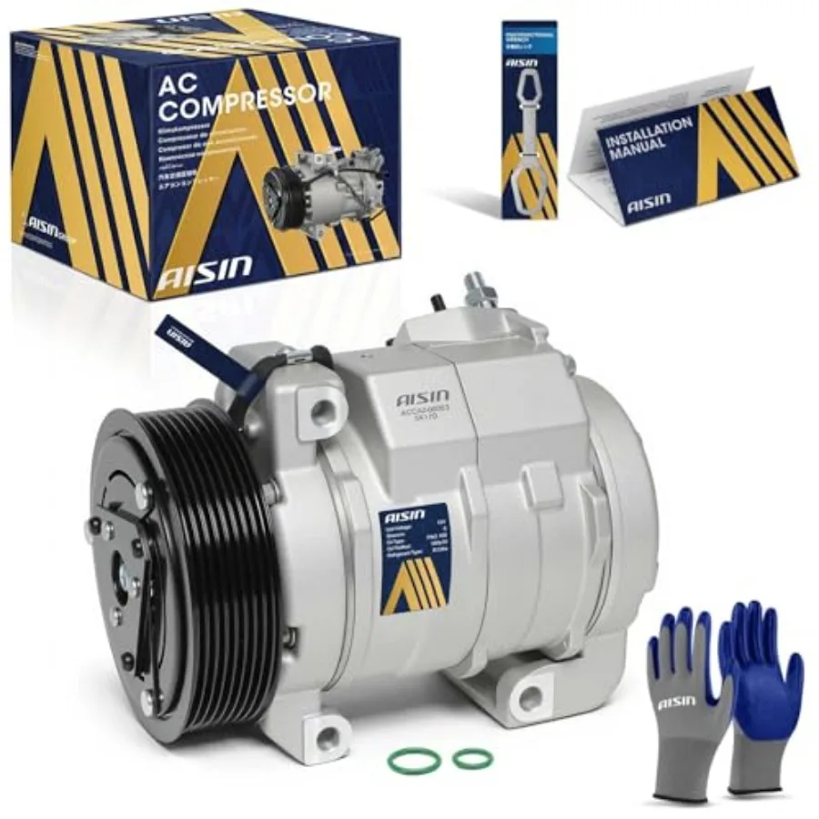 

Aftermarket AC Compressor ACCAZ-00053 for Ram 1500 2014, 25005500 20112023 Dodge Ram 2500 20102023: Aluminum Housing, Black Fin