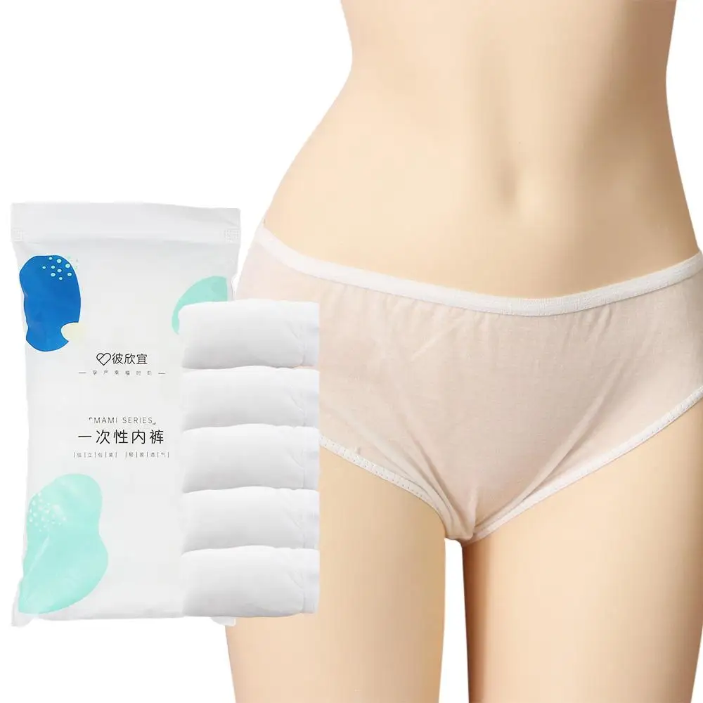 Braguitas de algodón puro para parto, ropa interior de maternidad, bragas posparto, 5 piezas, ropa interior de maternidad, bragas desechables para mujer