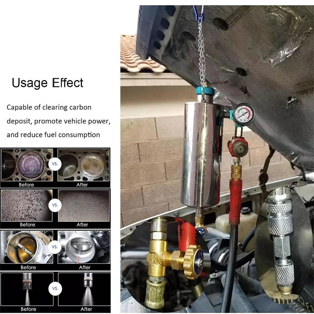 Degreat 150PSI Kraftstoffsystem-Reiniger, Kraftstoffsystem-Reinigungsset, Injektor- & Katalysator-Kohlenstoffentferner-Werkzeugset, Automobil-Motor-Ansaugventil-Drosselklappen-Reinigung mit 25