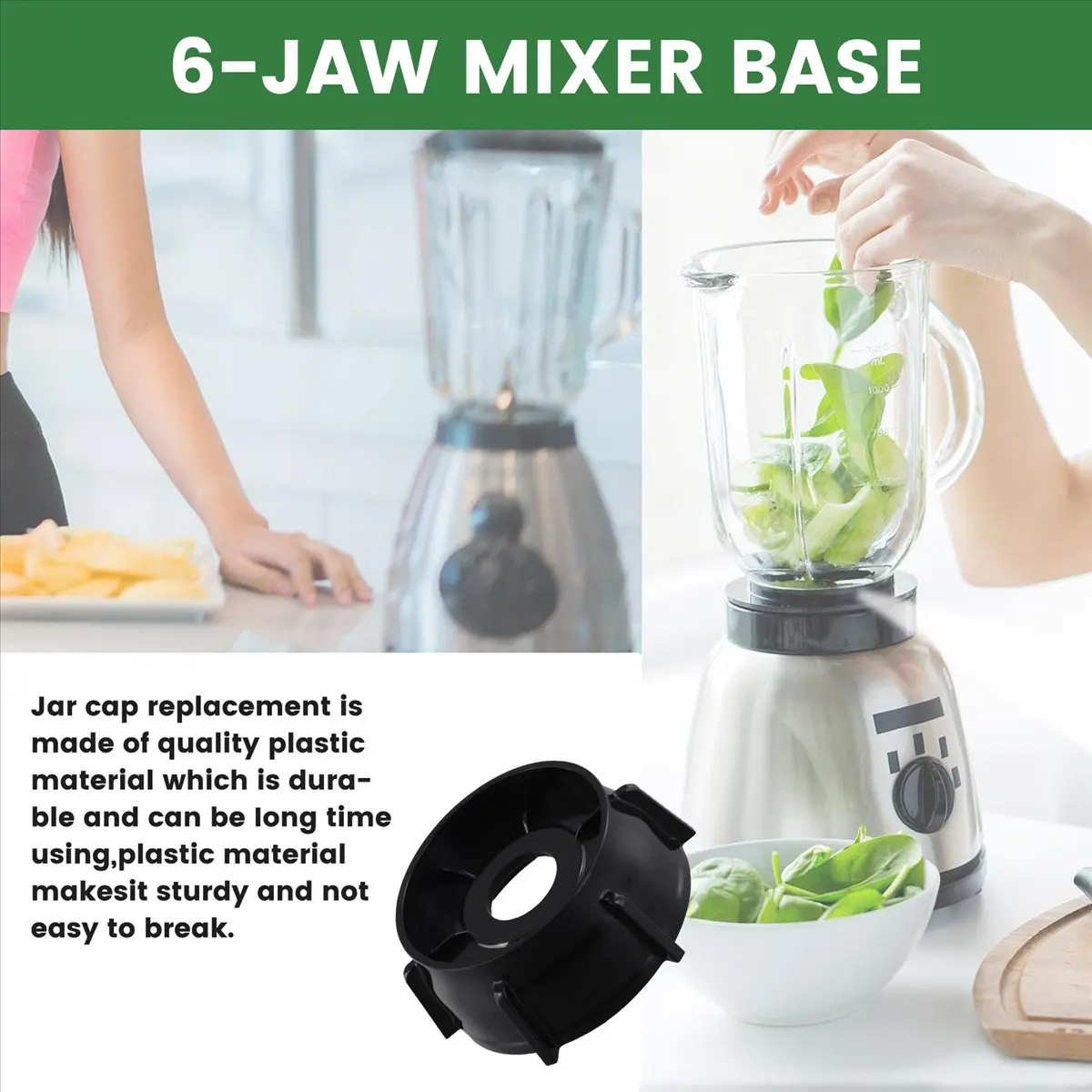 A59P جديد 1 قطعة 4902-003 جزء سفلي لخلاطات أوسترايزر، قطع غيار الخلاط الممتاز (أسود) #6