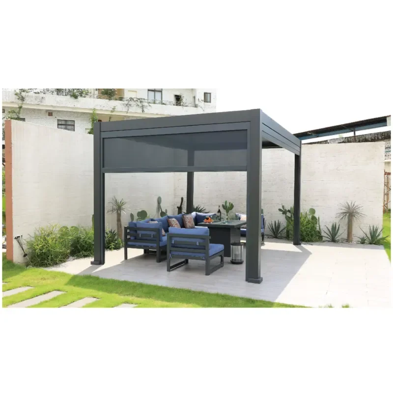 OEM Retractable Garden Living Pergola Canopy Gazebo for Patio Customizable Awning for Outdoor Space