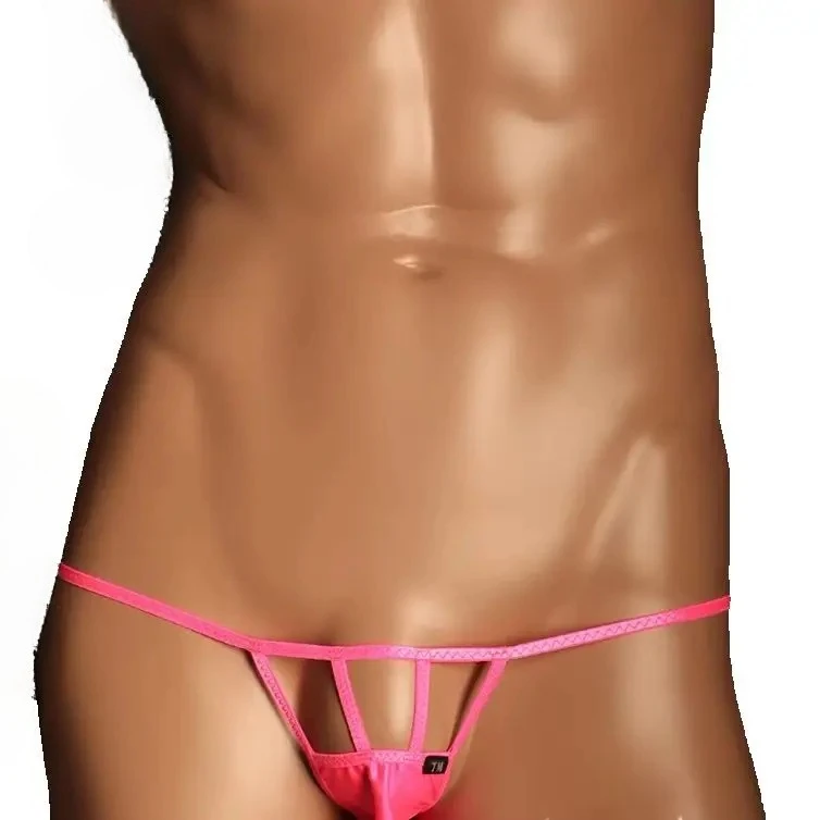 Solid Color Female T-back Panties, Thin Low Rise Silky Fabric, Adjustable Metal Ring Single Strap Comfort Women Thong Underpants