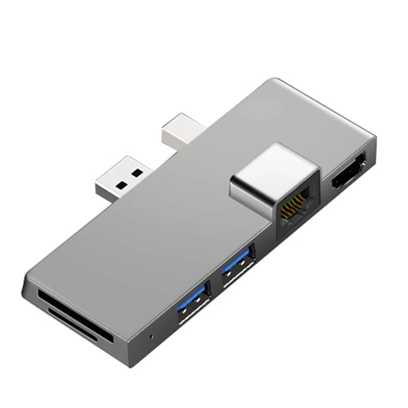 

N27R For Surface Pro 4 5 6 Docking Station Hub with 4K HDMI-Compatible TF Card Reader Gigabit Ethernet 2 USB 3.1 Gen 1 Port A