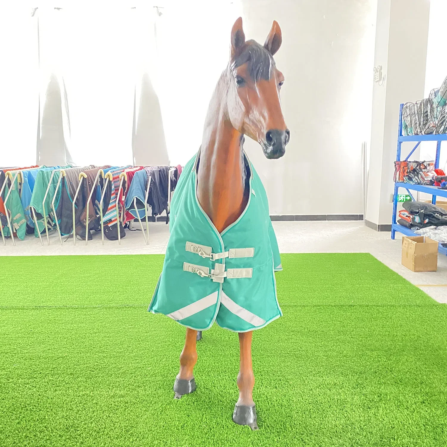 Fanfaree pet supplies outdoor moving waterproof high quality ripstop horse travel rug with 200g cotton filled