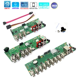 Xmeye NVR DVR Board 5M-N 1080P 4/8/16 Channels Hybrid 6 In 1 With AUdio Over Coaxial For CCTV AHD Tvi Cvi CVBS Analog IP Cameras
