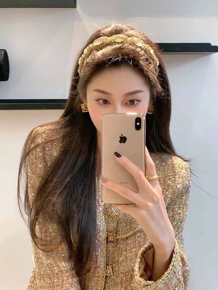 

Style Women's Outerwear Spring 2025 Elegant Ladylike Coarse Tweed Open Cardigan Top High Fashion Sensation