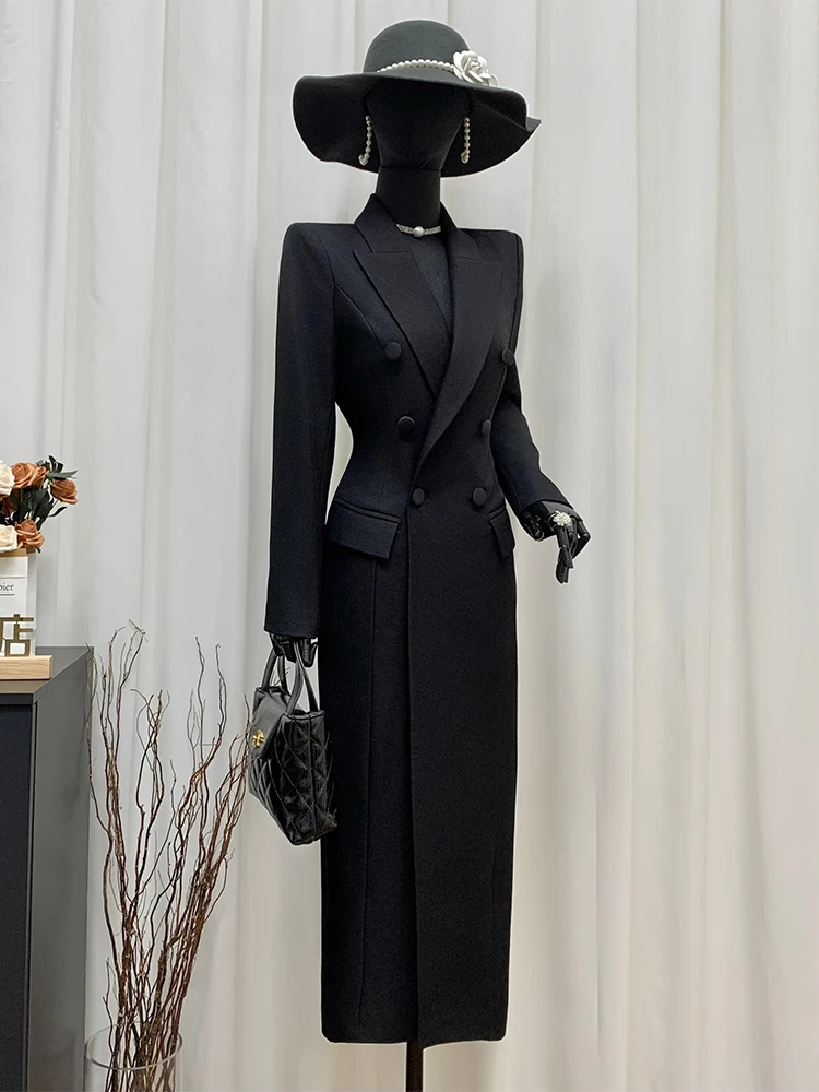 

Женская модная ветровка Pino Ele Long Bla с воротником-стойкой для офиса и поездок на работу, осенняя новинка