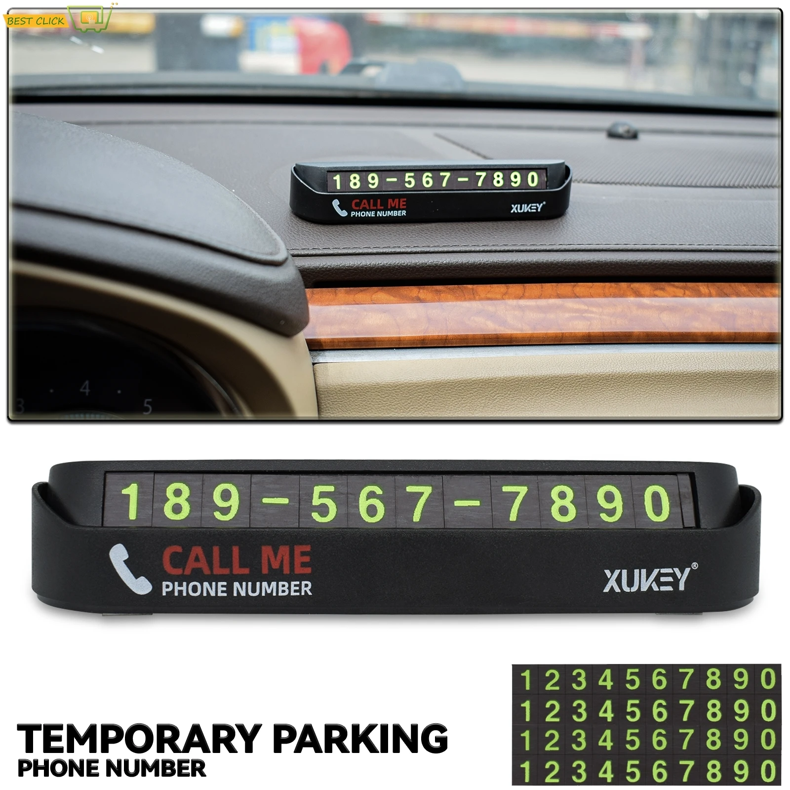 Car Styling parcheggio temporaneo carta numero di telefono targa numero di telefono parcheggio auto Stop Sticker Display accessori per automobili