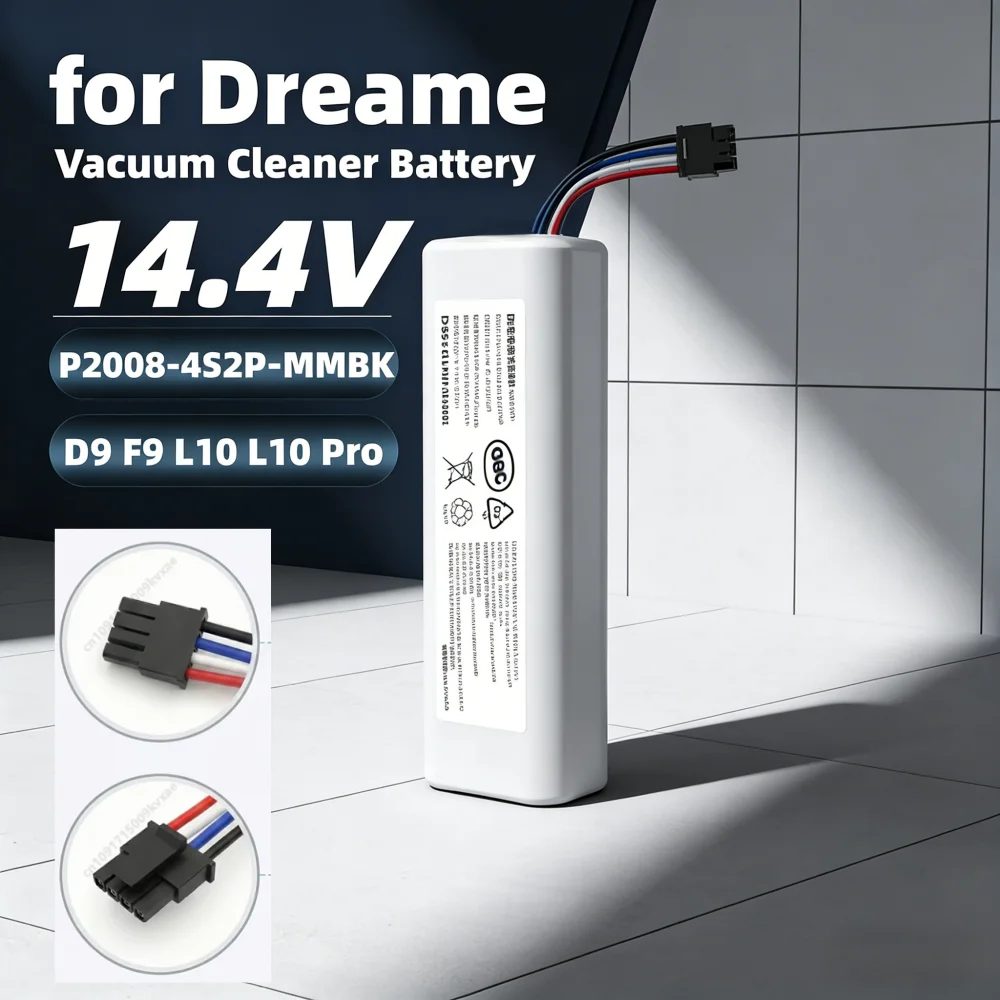 

P2008-4S2P-MMBK 14.4V 5600nAh Battery Replacement for Dreame D10s L10s D9 Pro D10 L10 D10 Plus D9 Max W10 Pro W10 Vacuum Cleaner