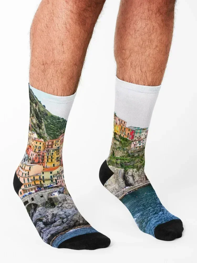 Italy_Cinque Terre Marina. التصوير الفوتوغرافي المحيط كليفس نسيج الجوارب الشتاء بالجملة كرة القدم الجوارب النسائية للرجال