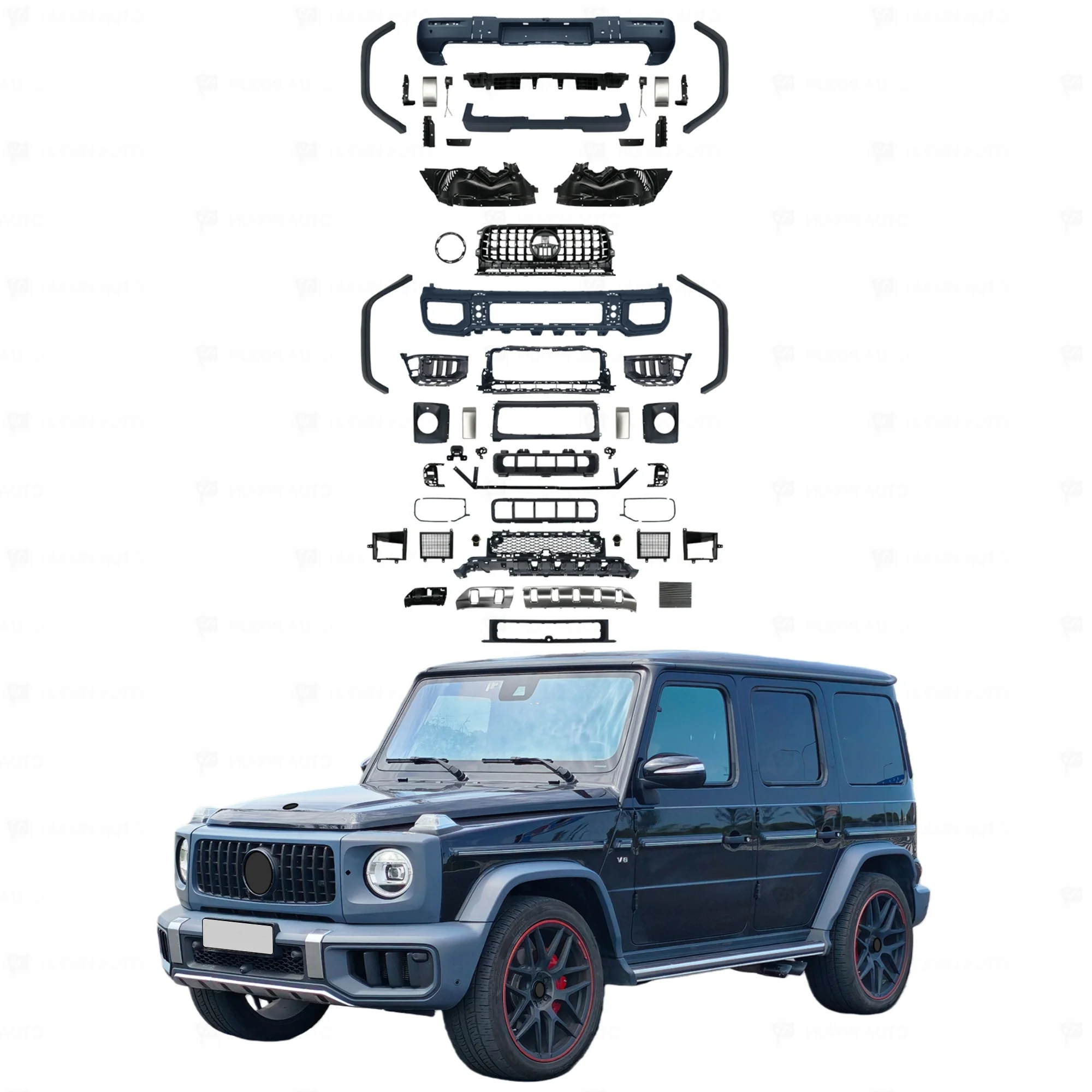 

Flying Wing Perfect Fitment Bumper For Benz 2019-2024 G Class W464 W463A Upgrade W465 G63 Style Body Kit Grille Flare Rear B