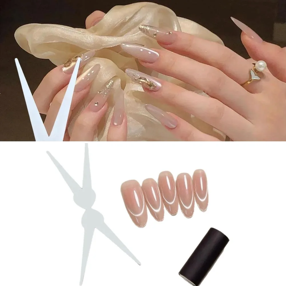 

Новый двойной магнит для французских ногтей | Набор инструментов для магнитного стержня «кошачий глаз» | Для V-образного гель-лака и набора инструментов для маникюра своими руками