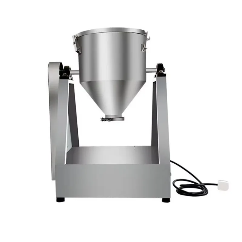 Mini Mezcladora de Tambor de Acero Inoxidable, Mezcladora de Laboratorio de Grado Alimenticio para el Procesamiento Industrial de Polvo Farmacéutico y Alimentos Secos