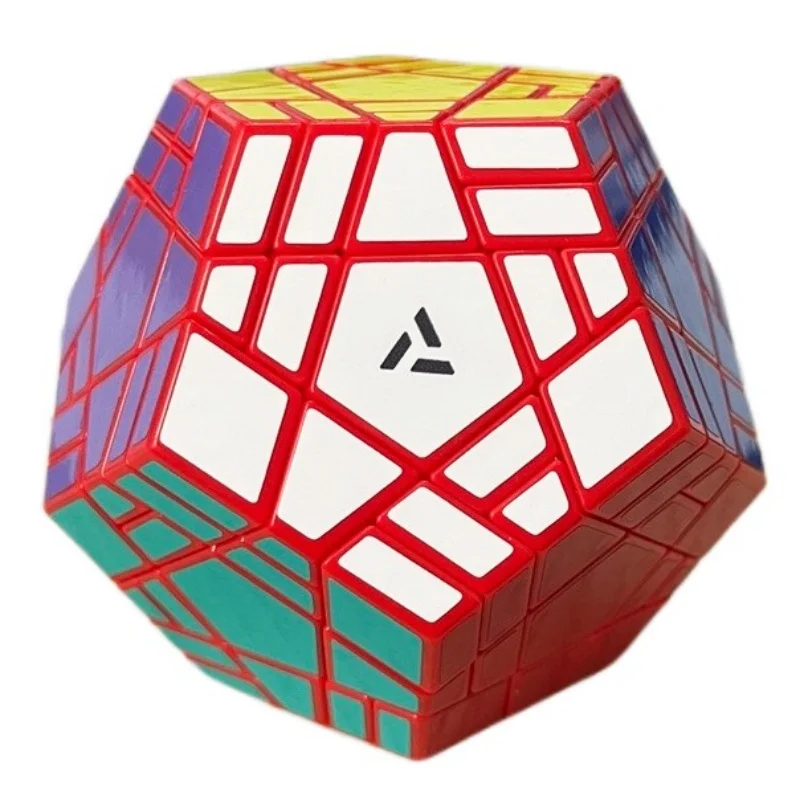 

AJ Split Megaminx Limited Edition Magic Cube 5x5 Dodecahedron Twisty Puzzle Magic Cube Red Cube Intelligence Toy Kid Gift