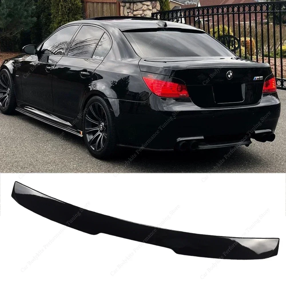 For BMW E60 Rear Roof Spoiler Wing Series 5 523i 535i 530i 530d 525d 550i M5 Spoiler Caps Tail Wing 2003-2010 Bodykits Tuning