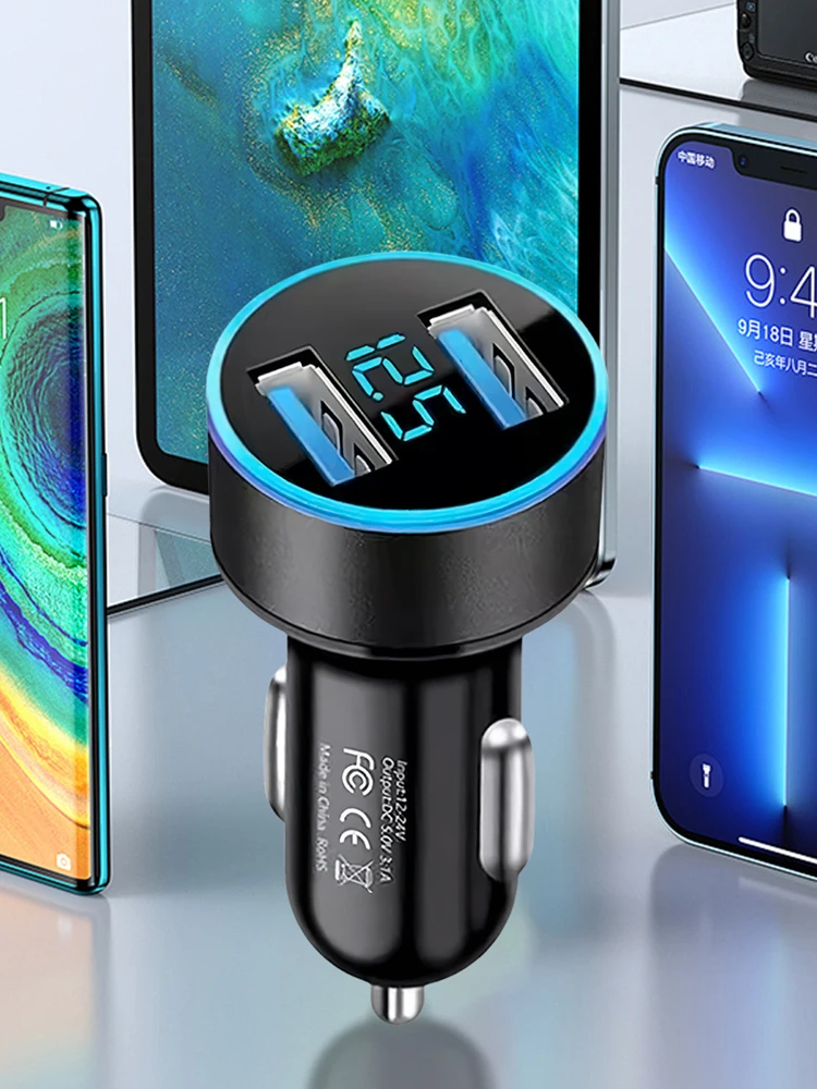 36 واط ولاعة السجائر المقبس الفاصل سيارة محول الشحن السريع المزدوج USB PD QC3.0 شاحن سيارة محول آيفون سامسونج Xiaomi