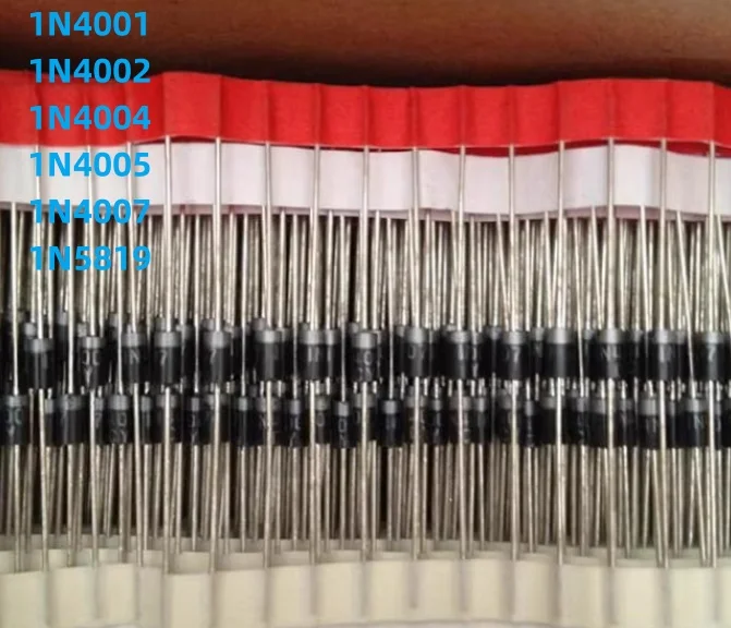 50/PCS New Original 1N4001 1N4002 1N4004 1N4005 1N4007 1N5819 DO-41 In line rectifier diode In Stock