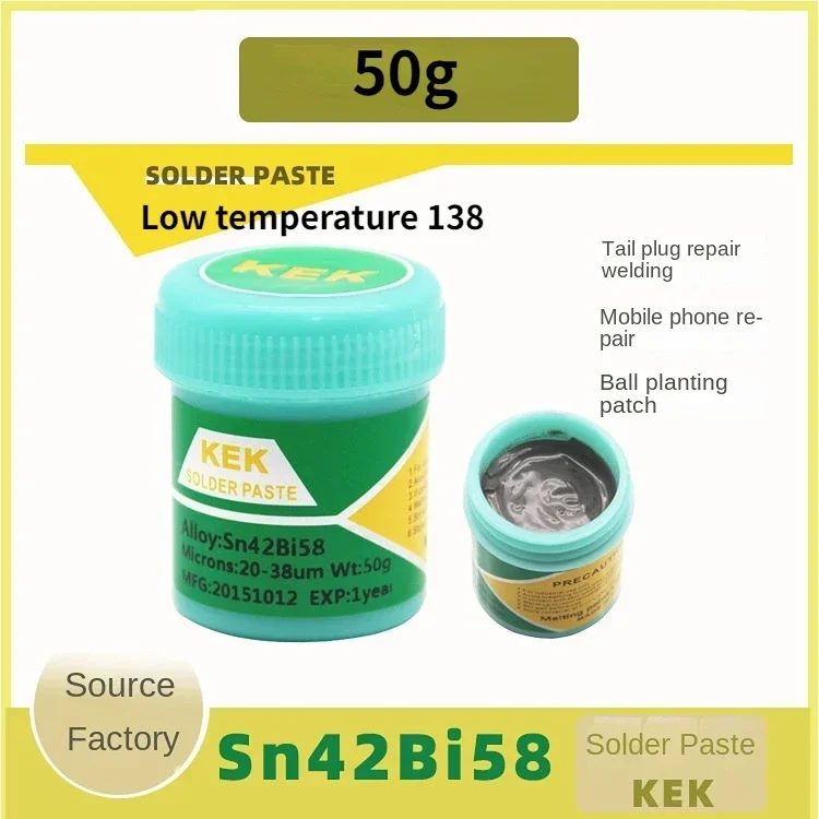 Sn42Bi58 50g  low-temperature 138 maintenance solder paste small bottle lead-free solder pasteSn42Bi58 solda bga rework station